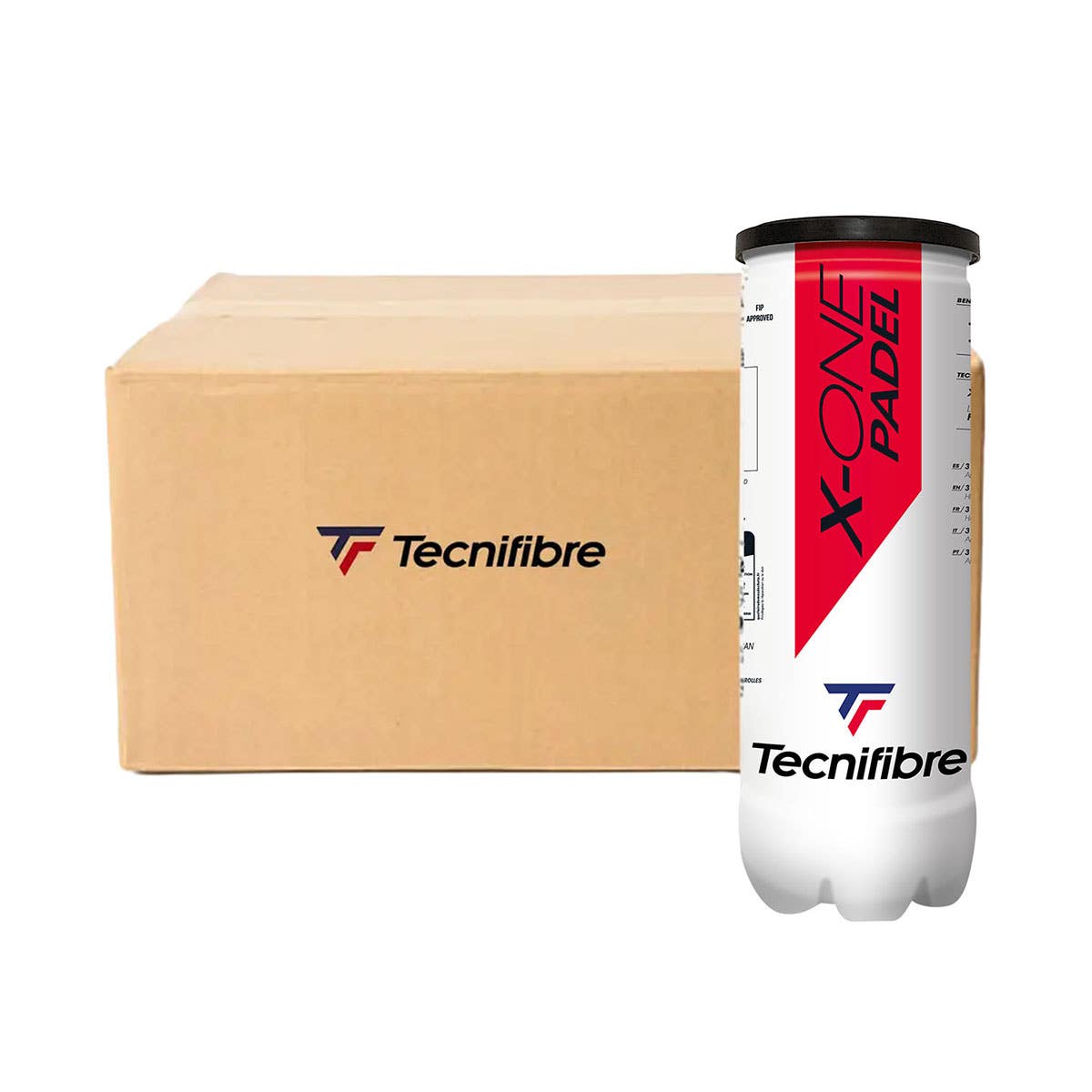 CAJON DE 24 BOTES DE 3 BOLAS TECNIFIBRE PADEL X-ONE 60PADXO243