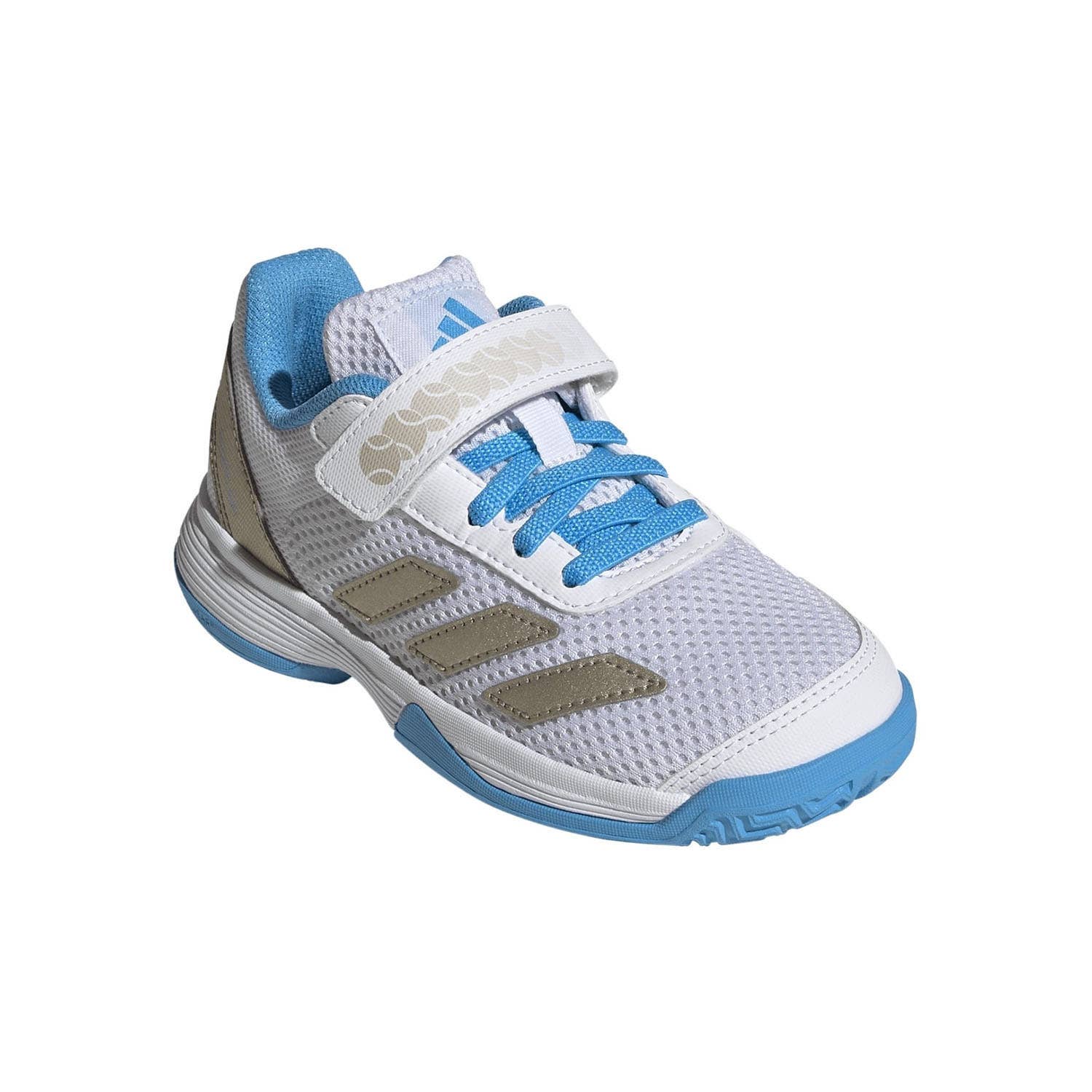 ADIDAS COURTFLASH CF CLAY BLANCO/AZUL JUNIOR JP6686