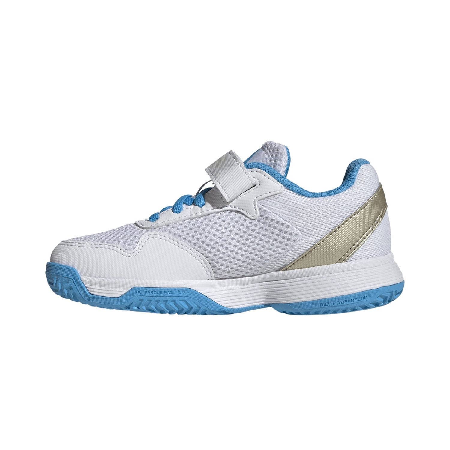 ADIDAS COURTFLASH CF CLAY BLANCO/AZUL JUNIOR JP6686
