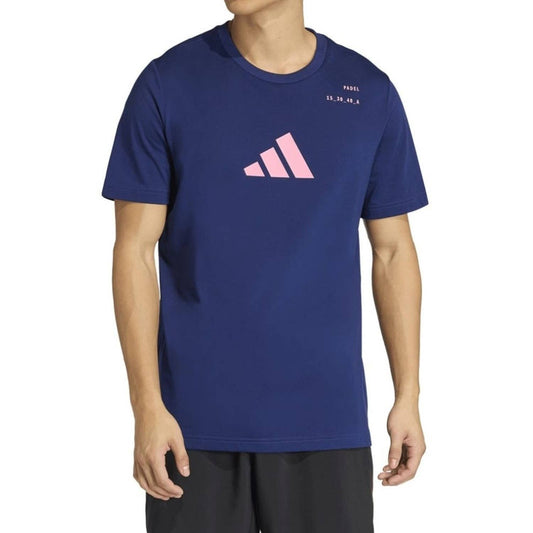 CAMISETA ADIDAS GRAPHIC PADEL CATEGORY AZUL OSCURO
