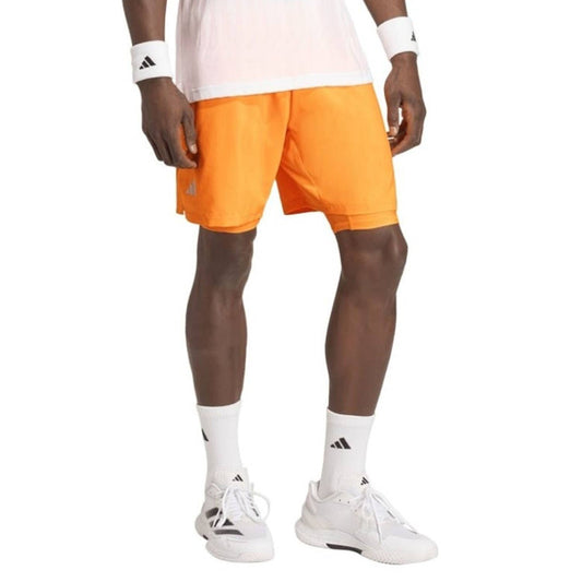 SHORT ADIDAS CLUB 2IN1 NARANJA