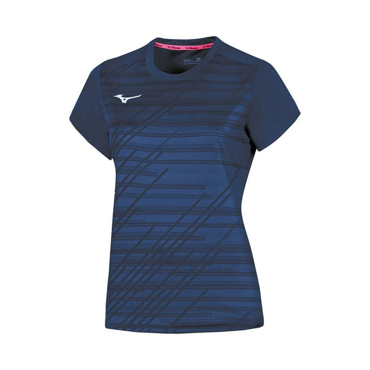CAMISETA MIZUNO TEAM CHIBA MUJER AZUL MARINO