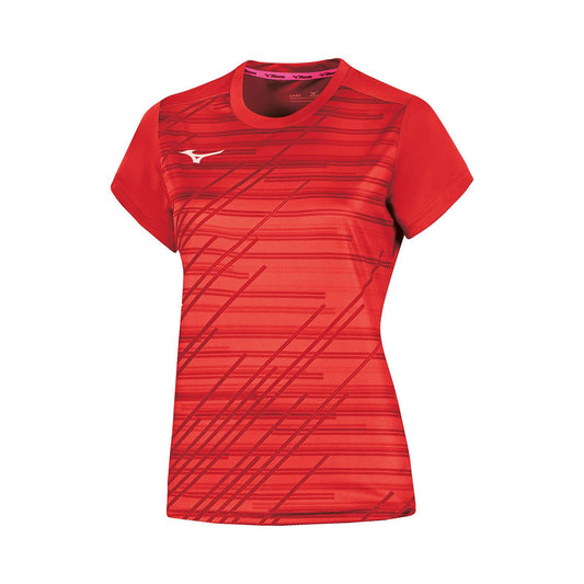 CAMISETA MIZUNO TEAM CHIBA MUJER ROJO