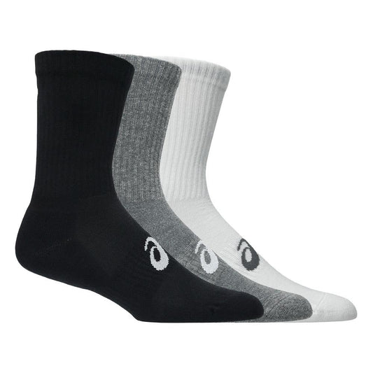 CALCETINES ASICS 3 PACK CREW NEGRO/GRIS/BLANCO