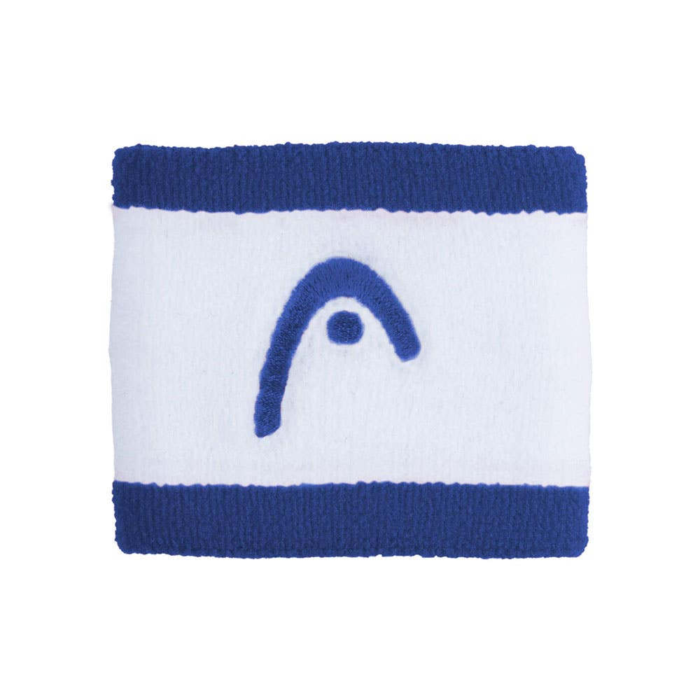 MUÑEQUERA HEAD STRIPED 2,5 BLANCO/AZUL