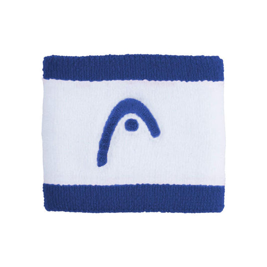 MUÑEQUERA HEAD STRIPED 2,5 BLANCO/AZUL