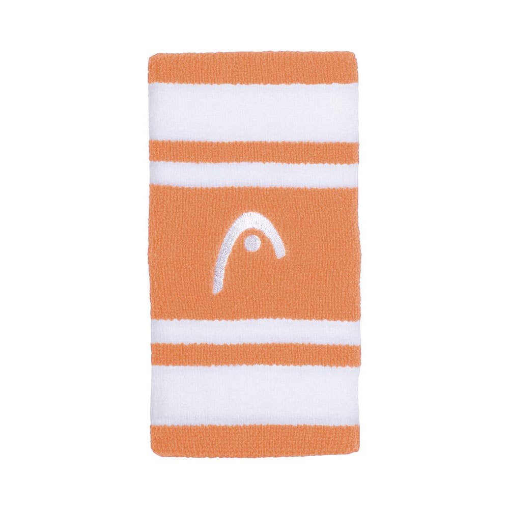 MUÑEQUERA HEAD STRIPED 5 BLANCO/NARANJA