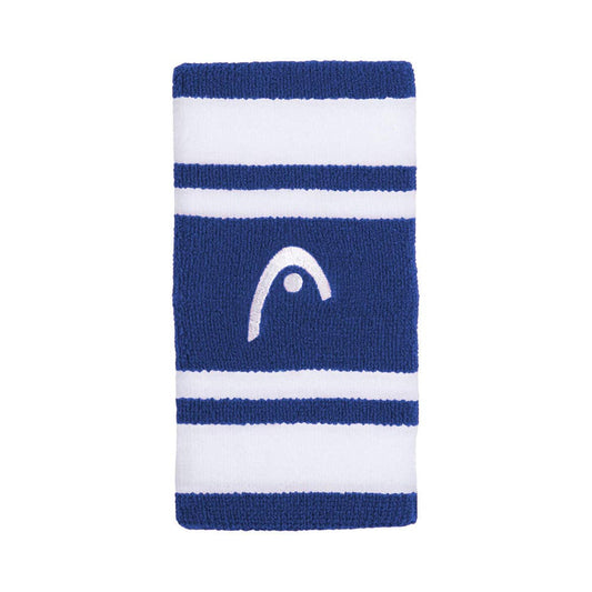 MUÑEQUERA HEAD STRIPED 5 AZUL MARINO/BLANCO