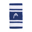 MUÑEQUERA HEAD STRIPED 5 AZUL MARINO/BLANCO
