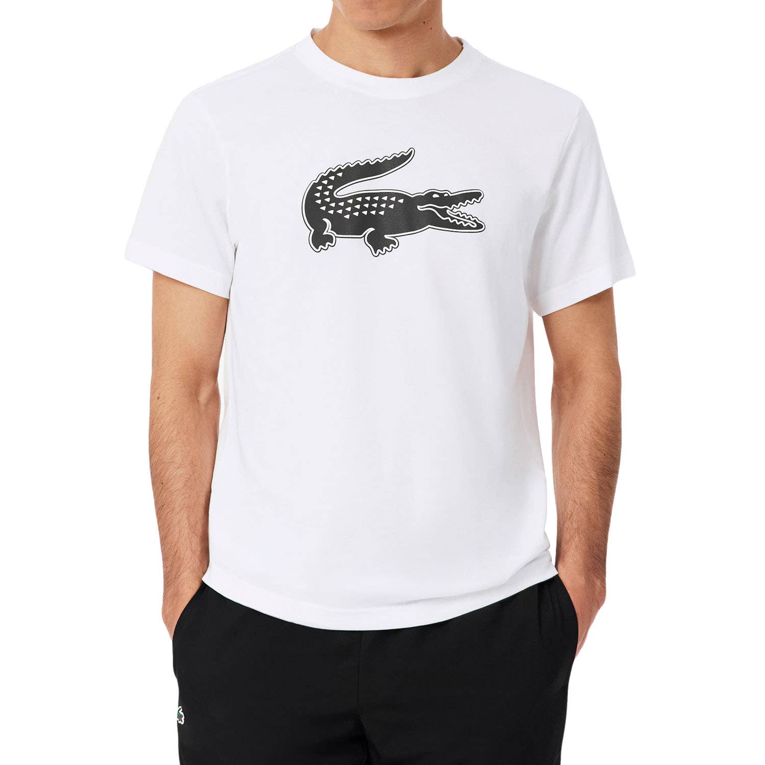 CAMISETA LACOSTE CORE PERFORMANCE BLANCO/NEGRO