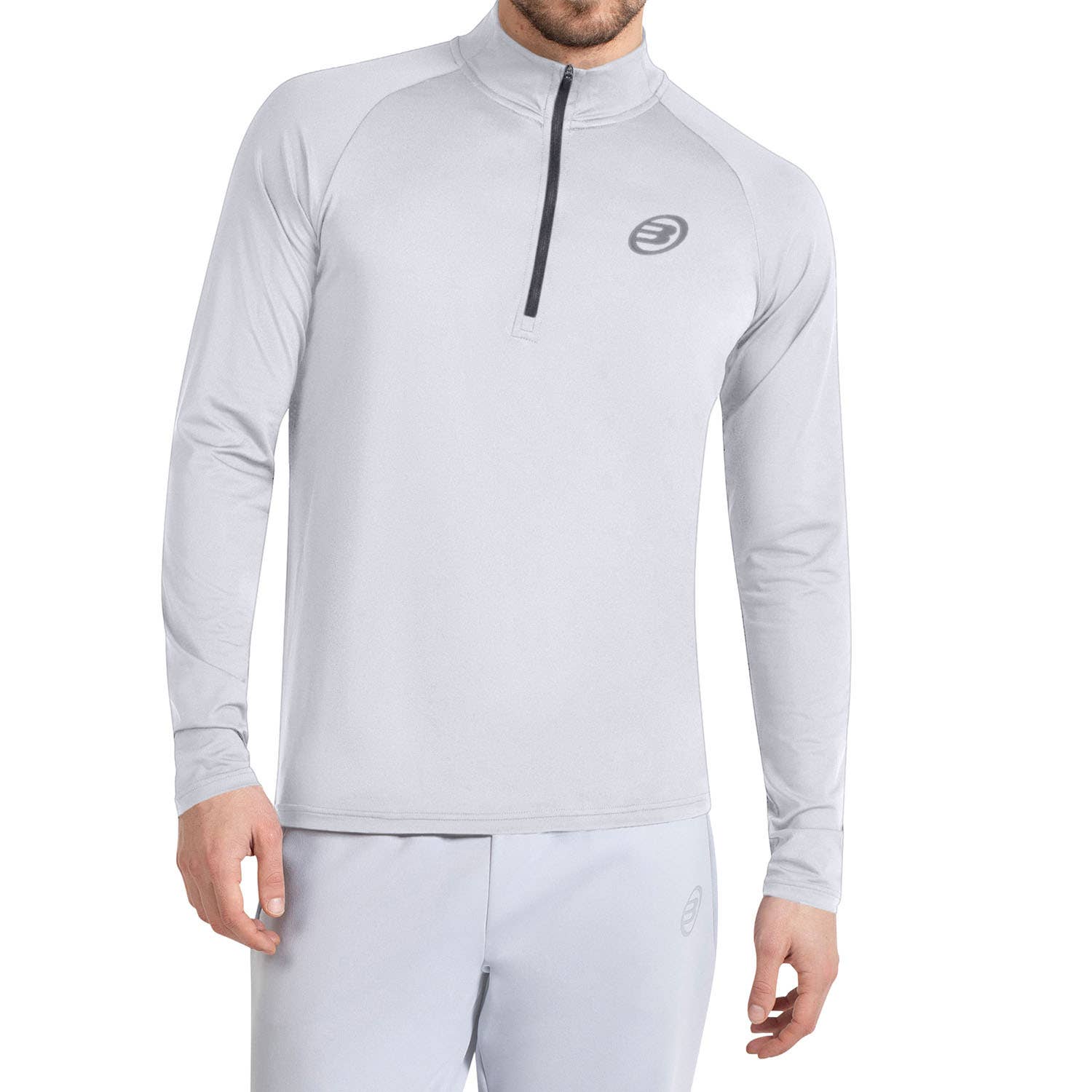 CAMISETA M/LARGA BULLPADEL BISOL BLANCO