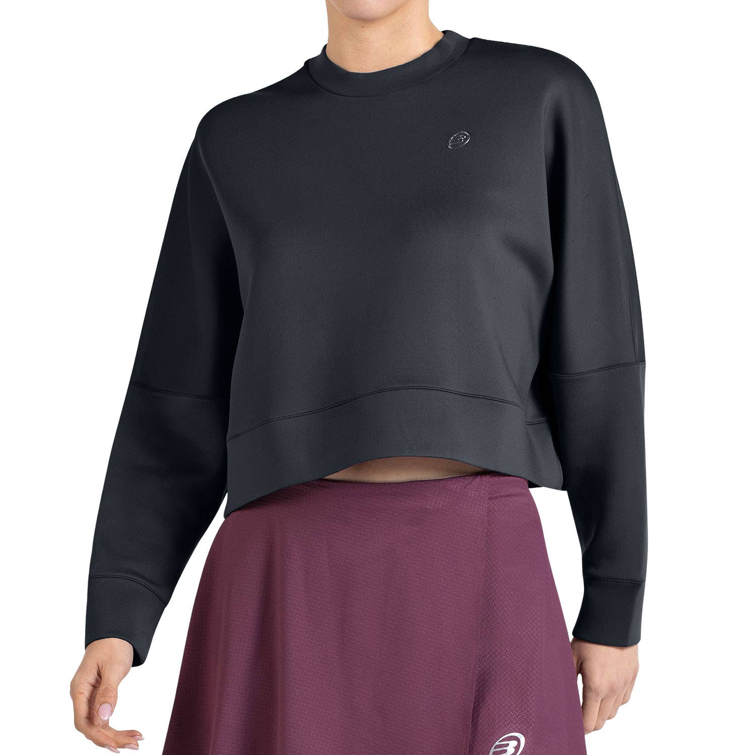 SUDADERA BULLPADEL ESIA MUJER NEGRO