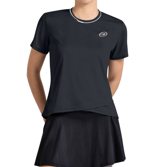 CAMISETA BULLPADEL TILIAN MUJER NEGRO