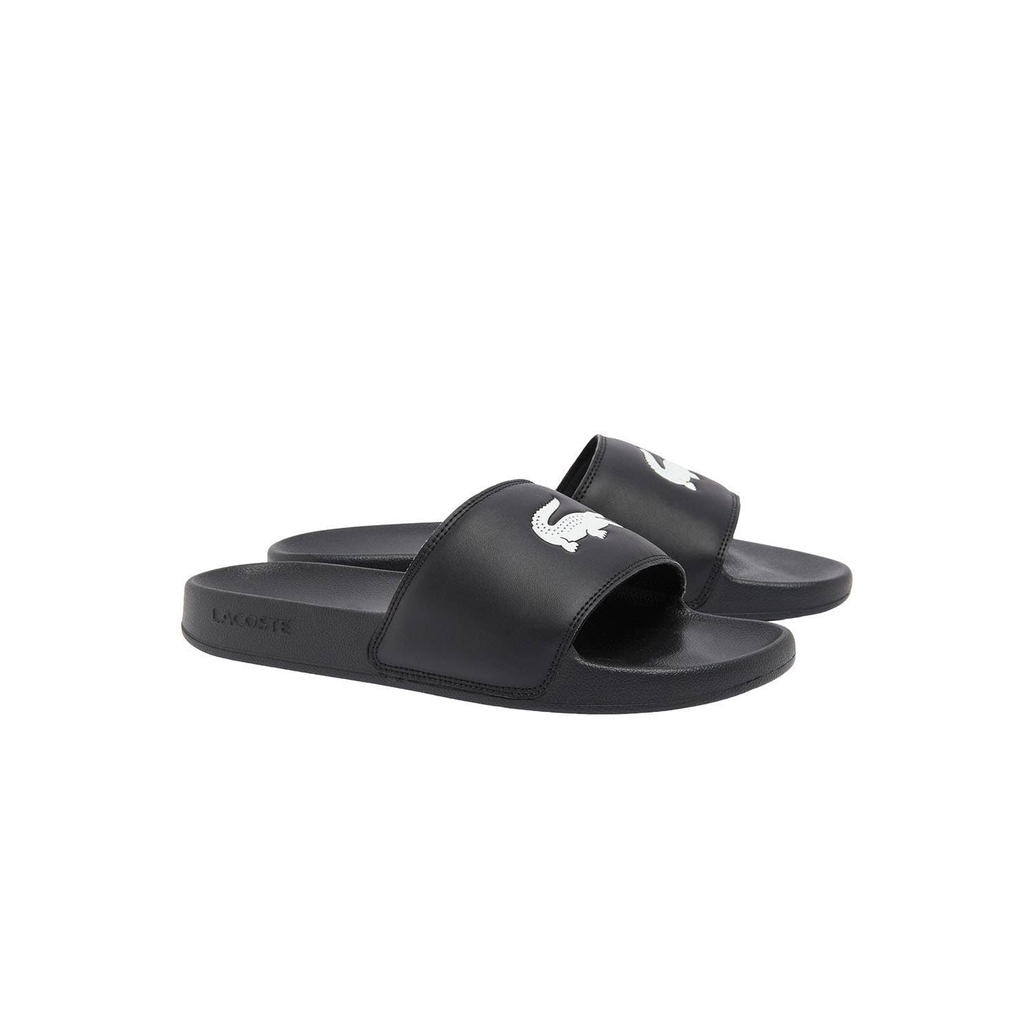 CHANCLAS LACOSTE SERVE SLIDE 0.0 NEGRO