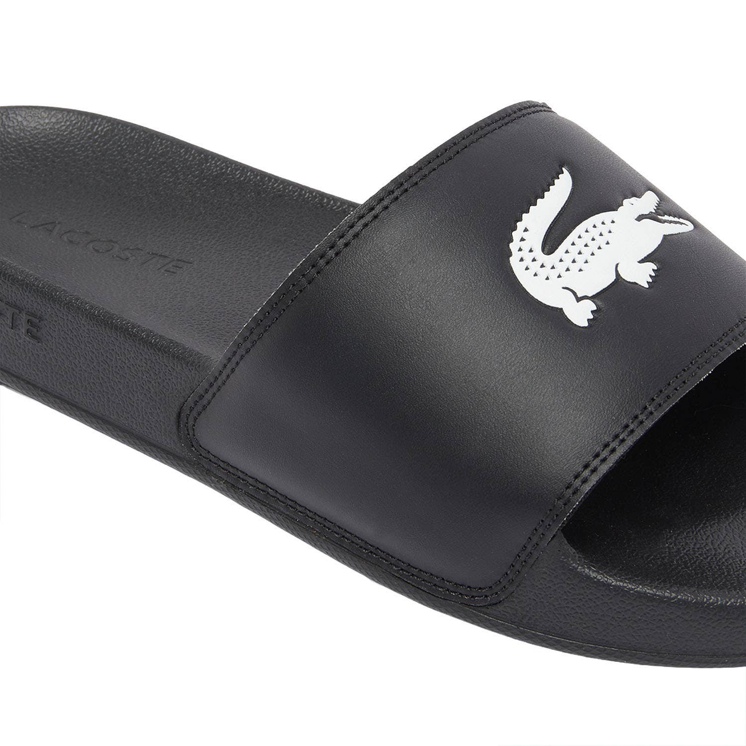 CHANCLAS LACOSTE SERVE SLIDE 0.0 NEGRO