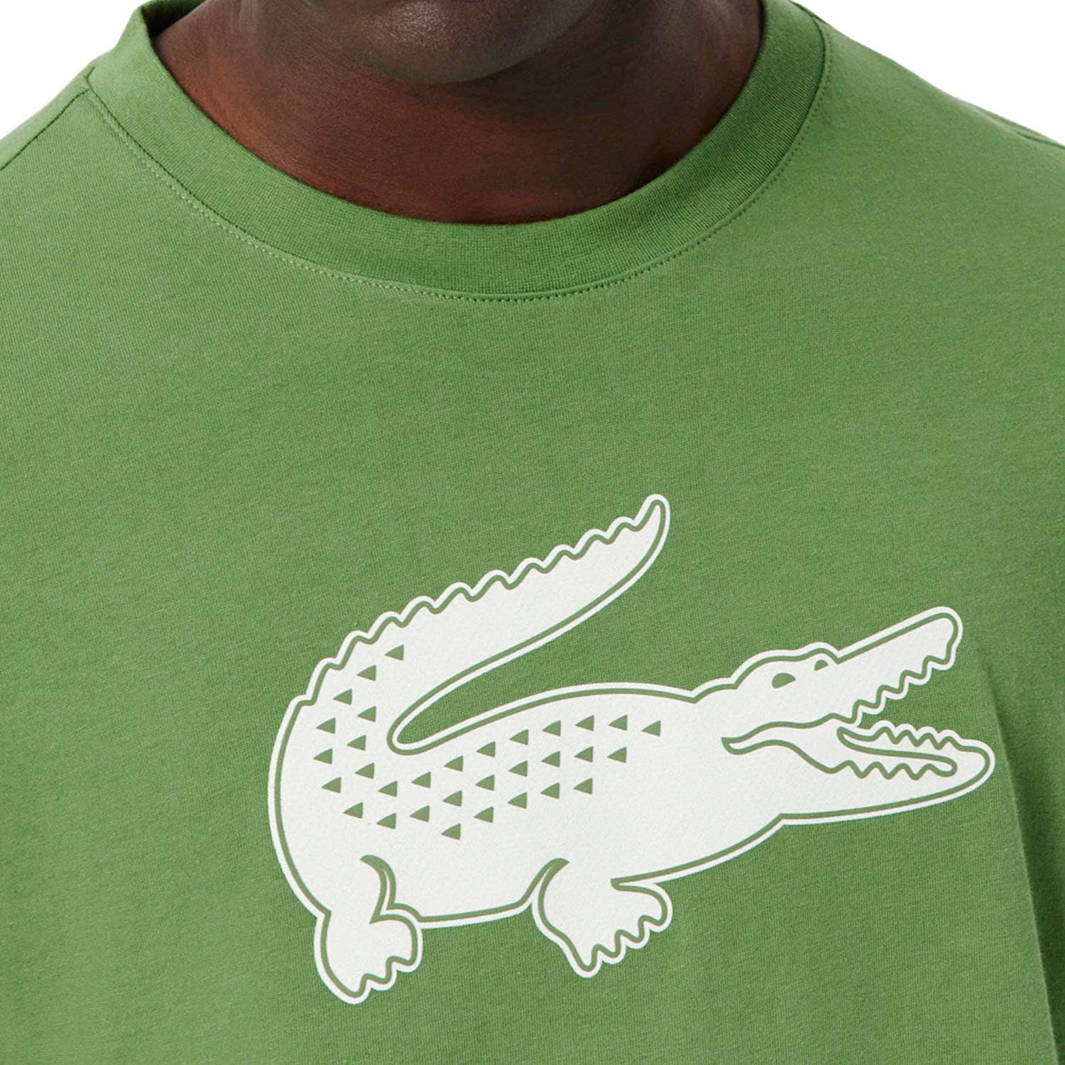 CAMISETA LACOSTE CORE PERFORMANCE BLANCO/VERDE