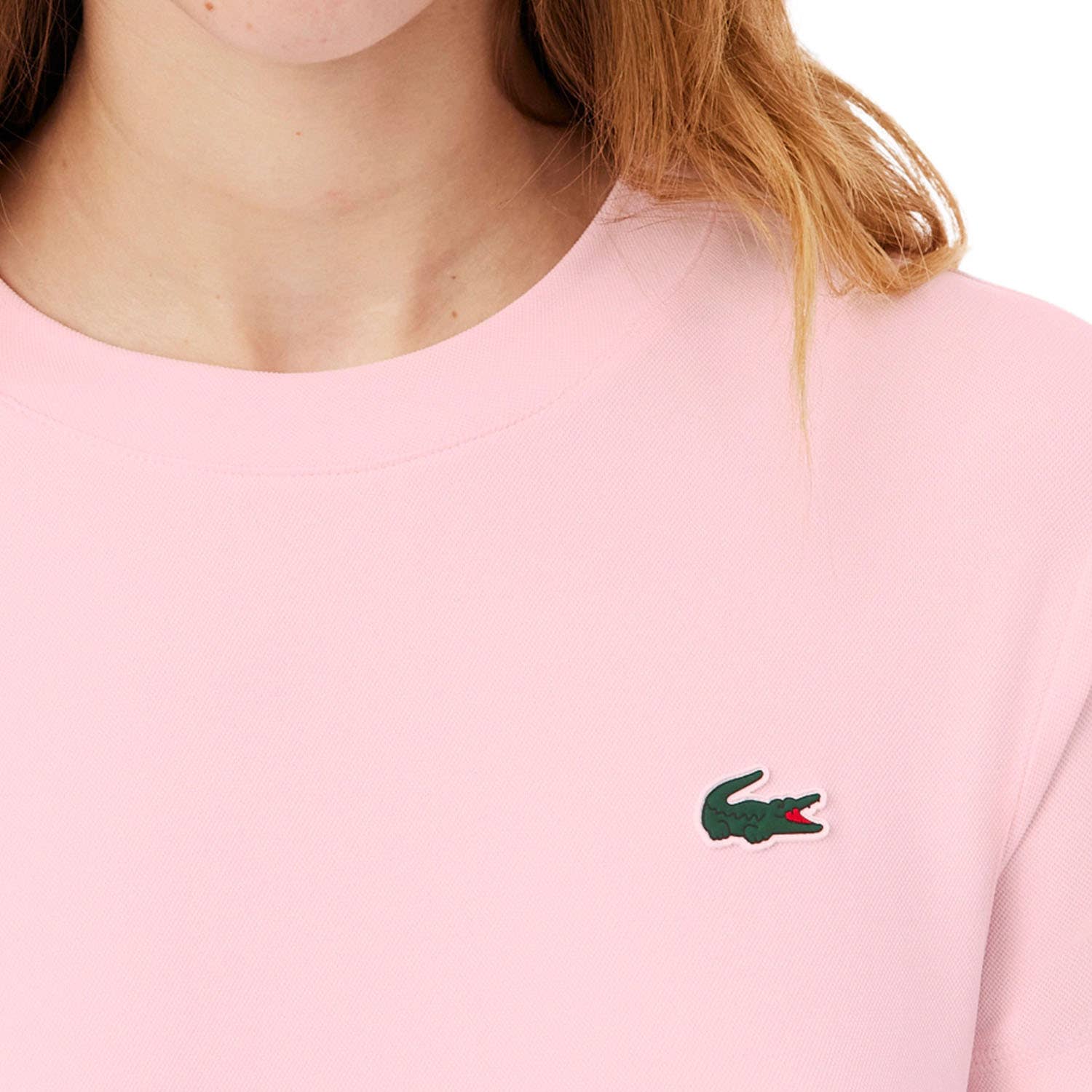 CAMISETA LACOSTE ESSENTIALS MUJER ROSA
