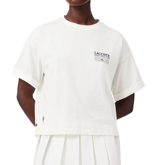 CAMISETA LACOSTE ROLAND GARROS COLLECTION MUJER BEIGE