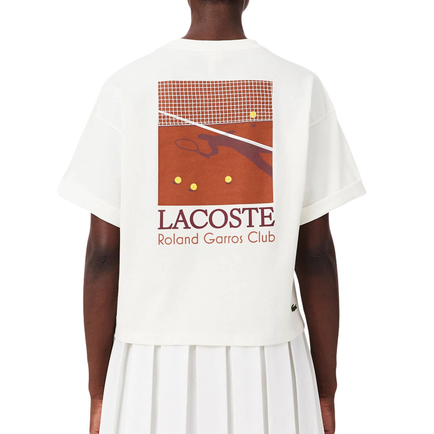 CAMISETA LACOSTE ROLAND GARROS COLLECTION MUJER BEIGE