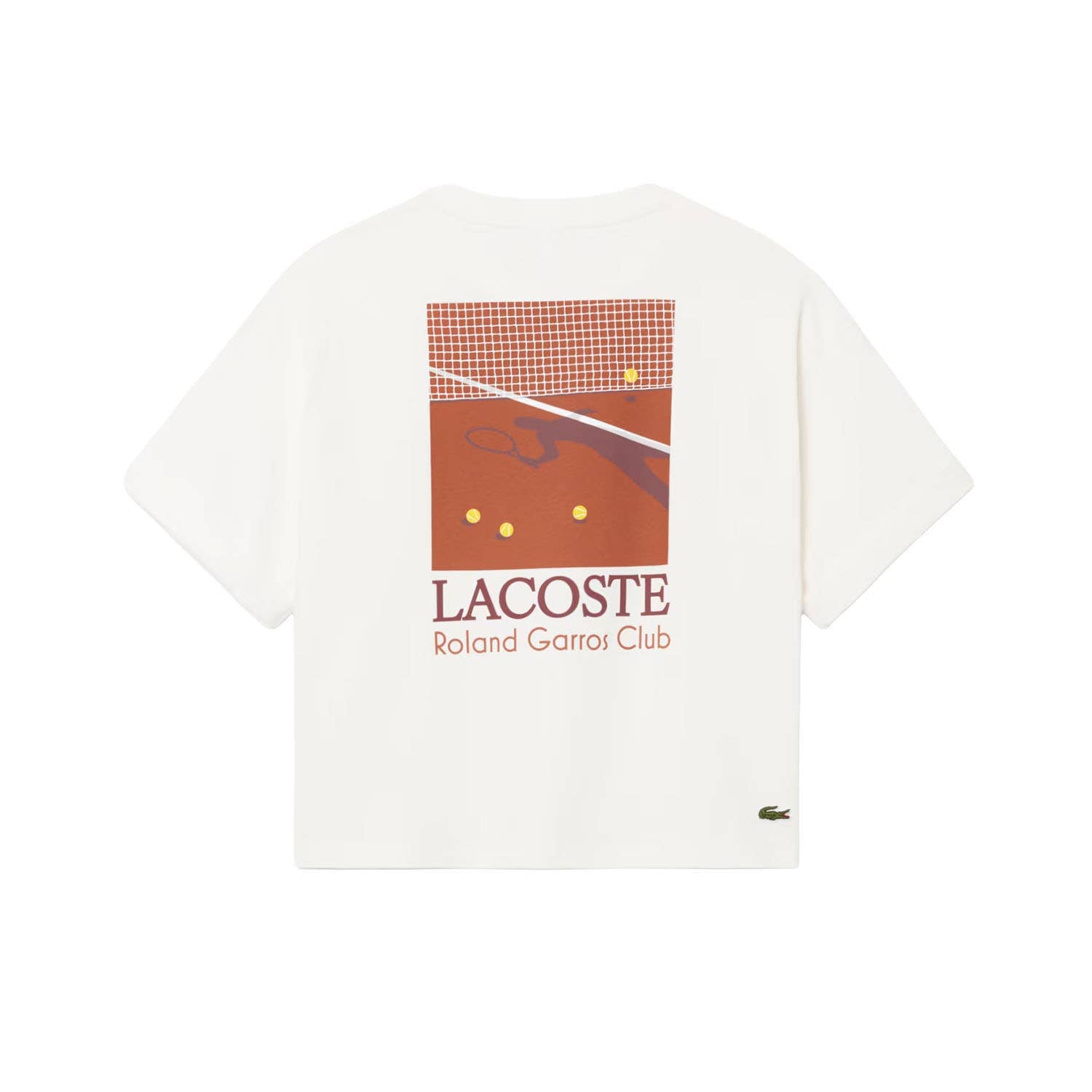 CAMISETA LACOSTE ROLAND GARROS COLLECTION MUJER BEIGE