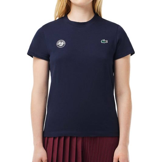 CAMISETA LACOSTE ROLAND GARROS COLLECTION MUJER AZUL MARINO