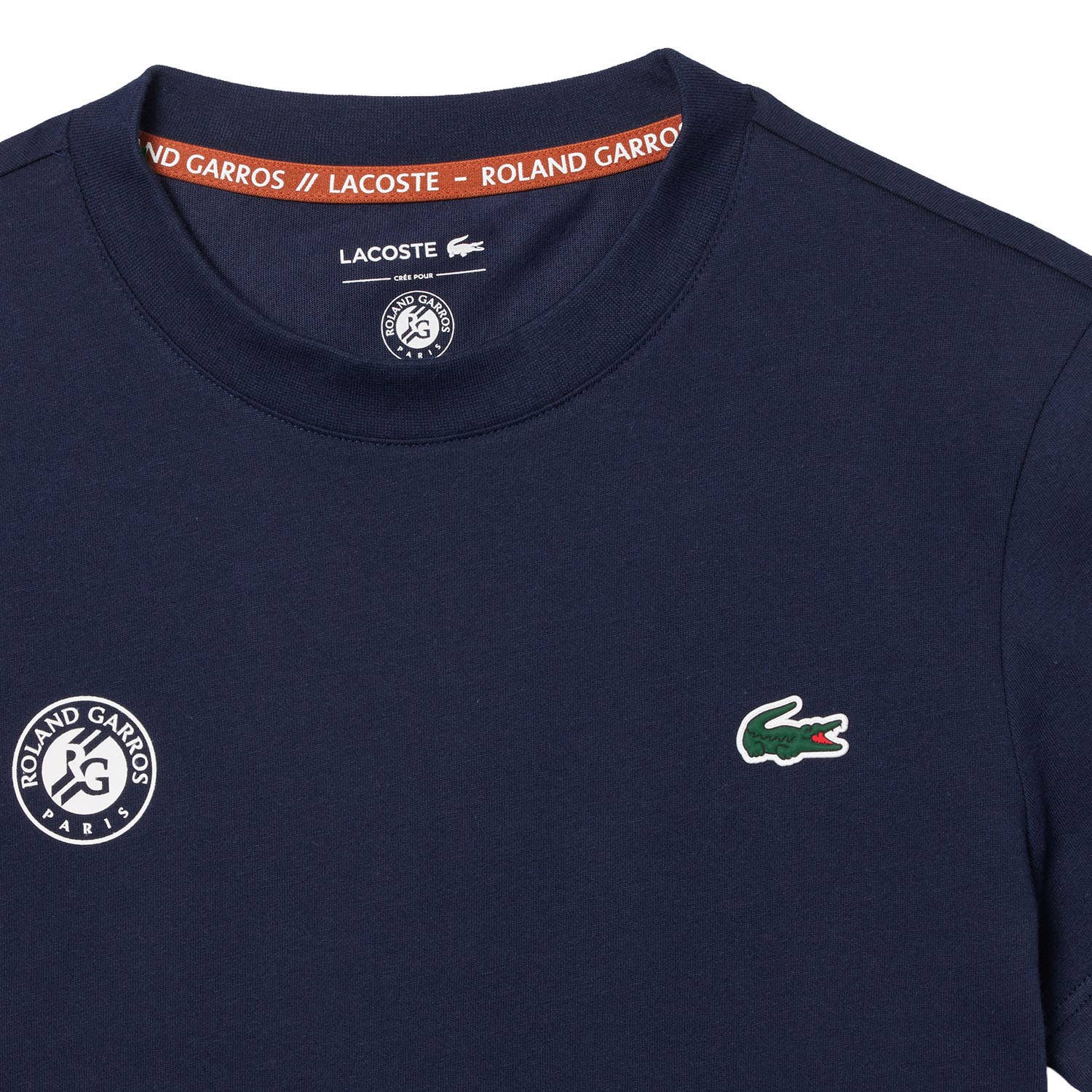 CAMISETA LACOSTE ROLAND GARROS COLLECTION MUJER AZUL MARINO