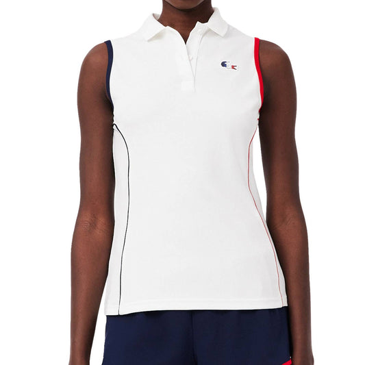 POLO SIN MANGAS LACOSTE FRENCH TEAM COLLECTION MUJER BLANCO