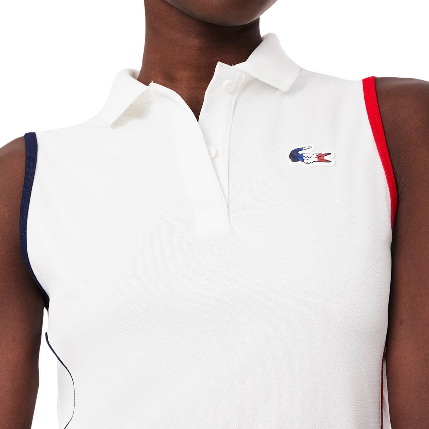 POLO SIN MANGAS LACOSTE FRENCH TEAM COLLECTION MUJER BLANCO