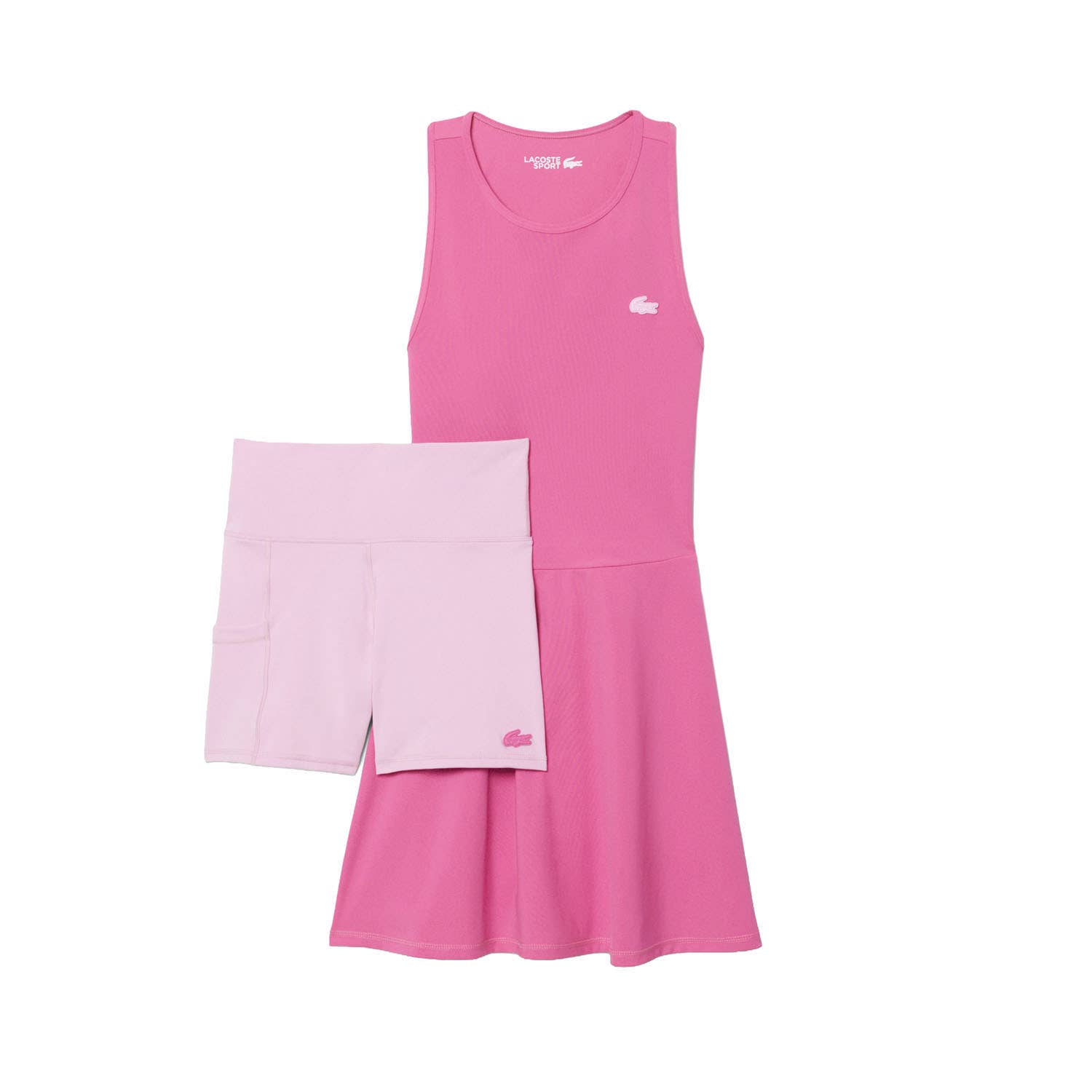 VESTIDO LACOSTE ESSENTIALS ULTRA DRY MUJER FUCSIA