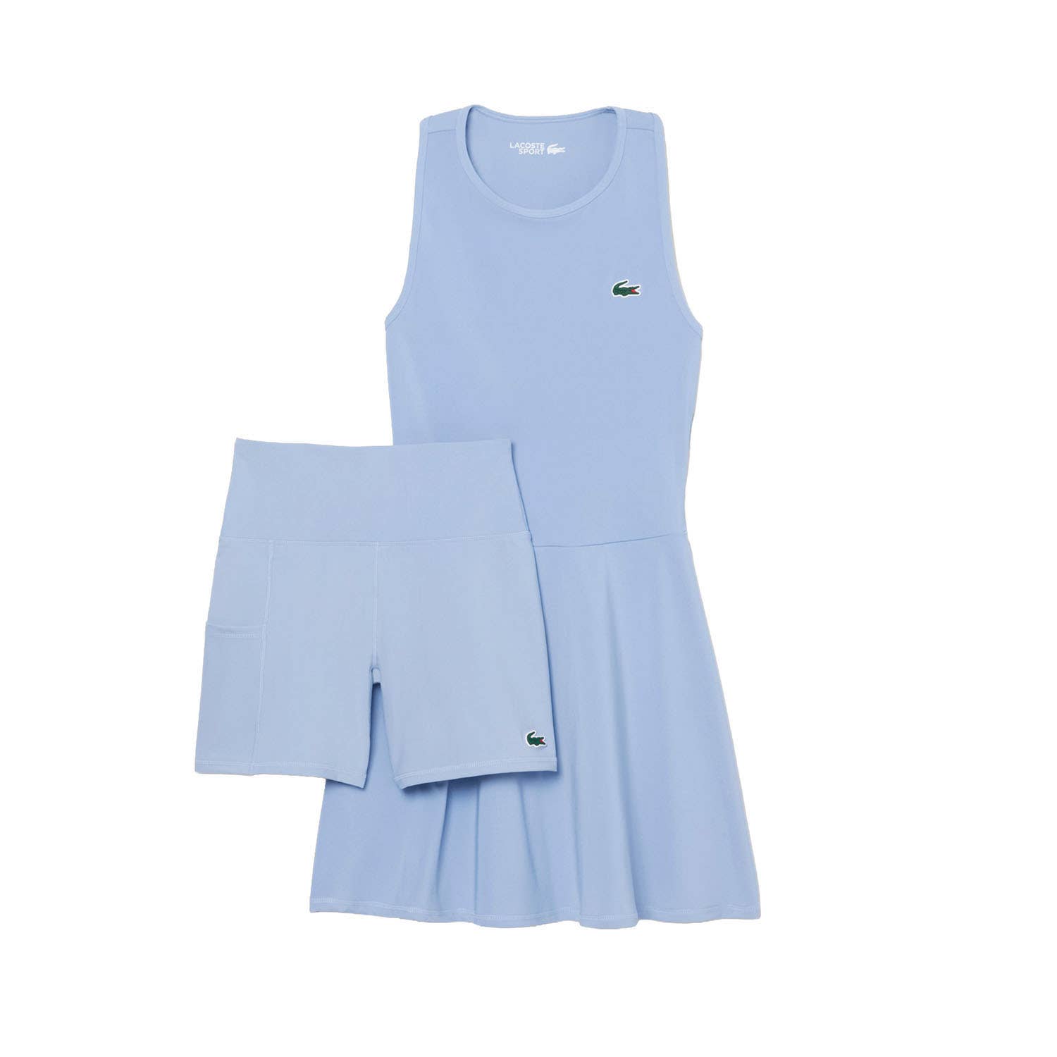 VESTIDO LACOSTE ESSENTIALS ULTRA DRY MUJER AZUL