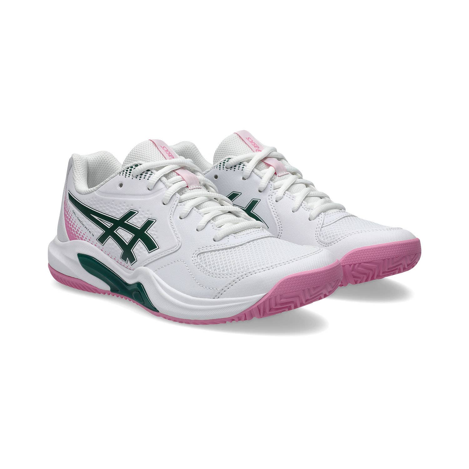 ASICS GEL-DEDICATE 9 PADEL BLANCO/ROSA/VERDE 1042A318