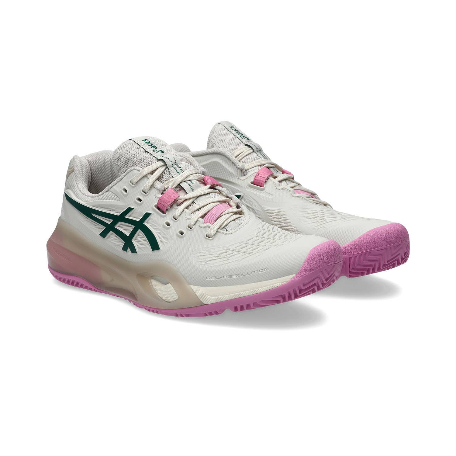 ASICS GEL-RESOLUTION X PADEL BLANCO/VERDE/ROSA MUJER 1042A285