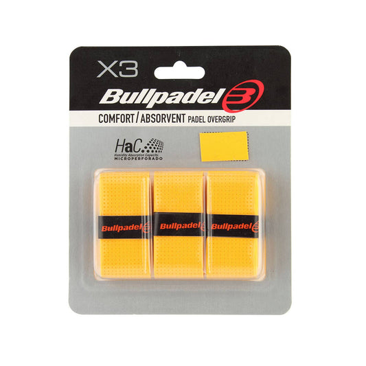 OVERGRIP BULLPADEL 3 UNIDADES GB-1201 AMARILLO