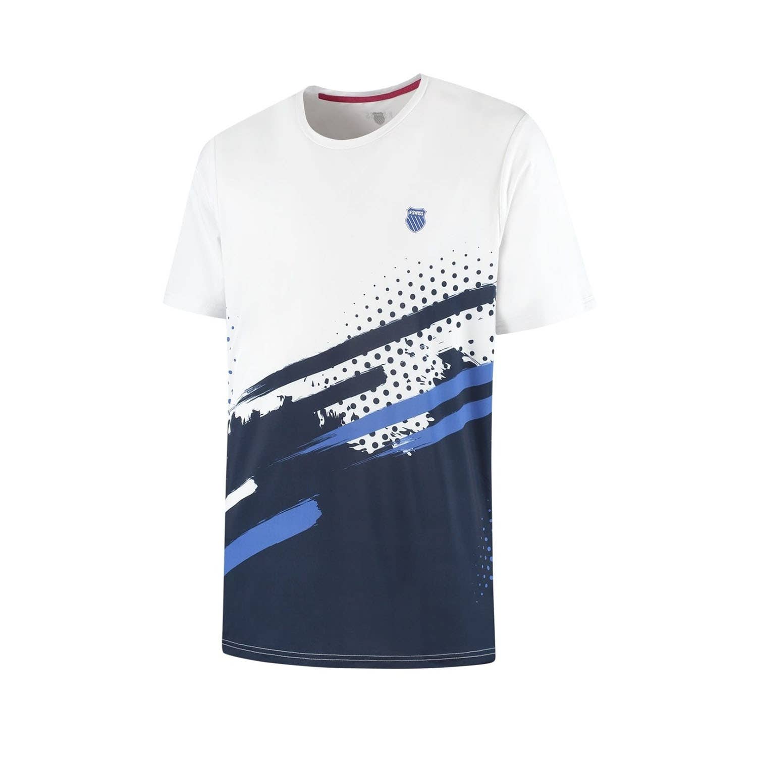 CAMISETA KSWISS HYPERCOURT PRINT CREW STRIPE BLANCO