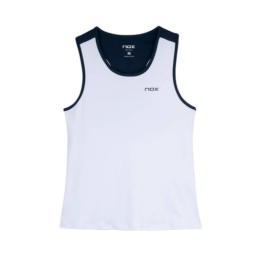 CAMISETA TIRANTES NOX TEAM MUJER BLANCO/AZUL OSCURO