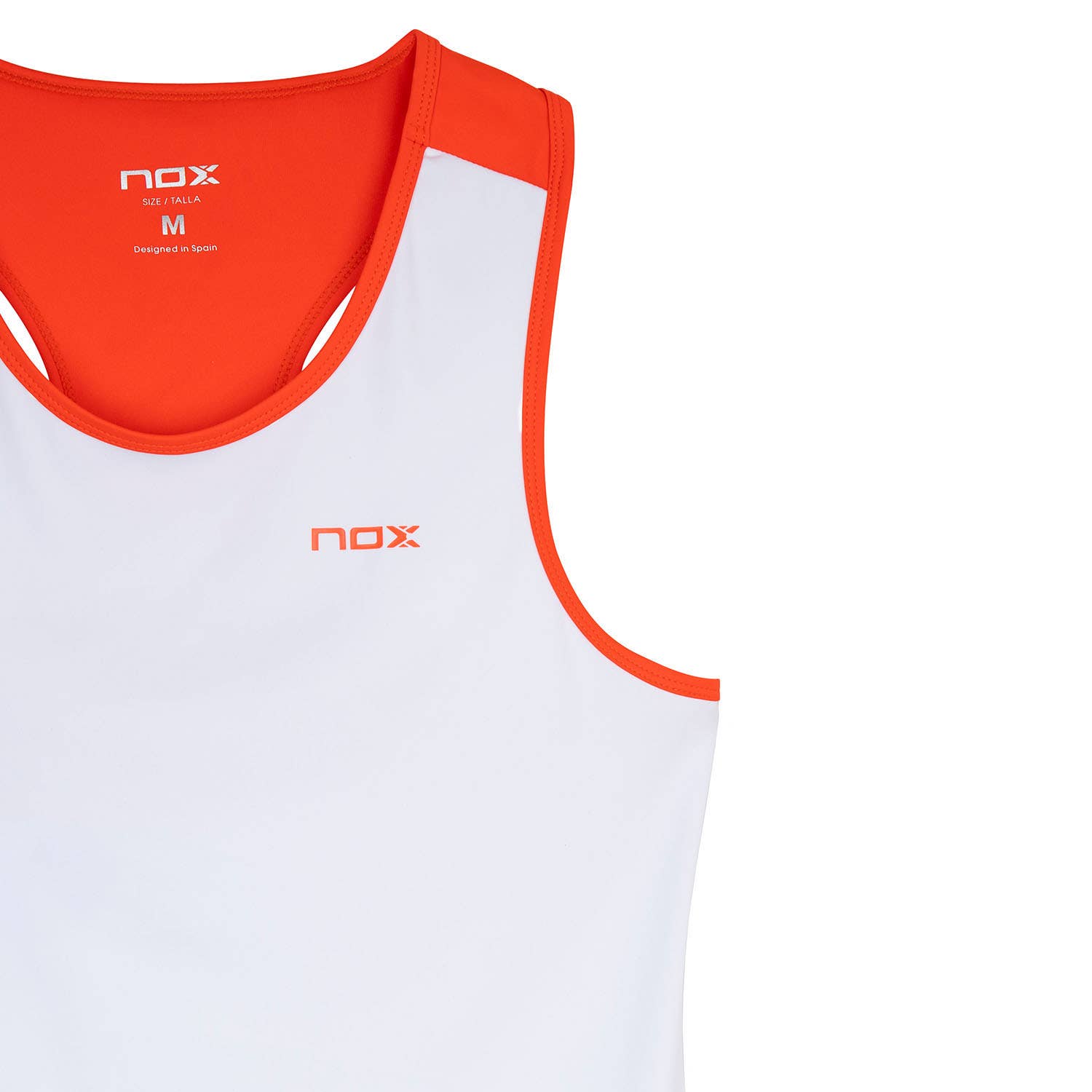 CAMISETA TIRANTES NOX TEAM MUJER BLANCO/ROJO