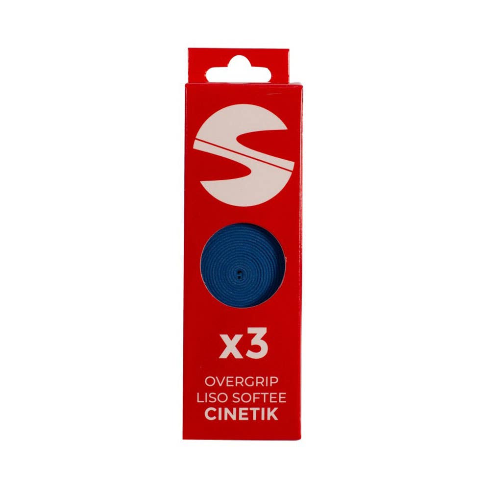 PACK 3 OVERGRIPS LISOS SOFTEE CINETIK AZUL