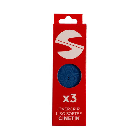PACK 3 OVERGRIPS LISOS SOFTEE CINETIK AZUL