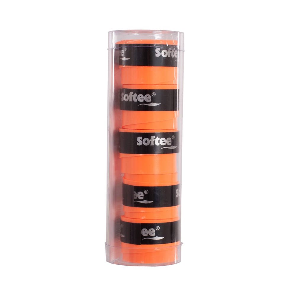 PACK 5 OVERGRIPS LISOS SOFTEE TECH NEGROS