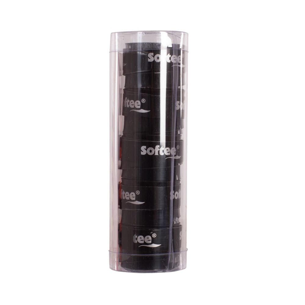 PACK 5 OVERGRIPS LISOS SOFTEE TECH NEGRO