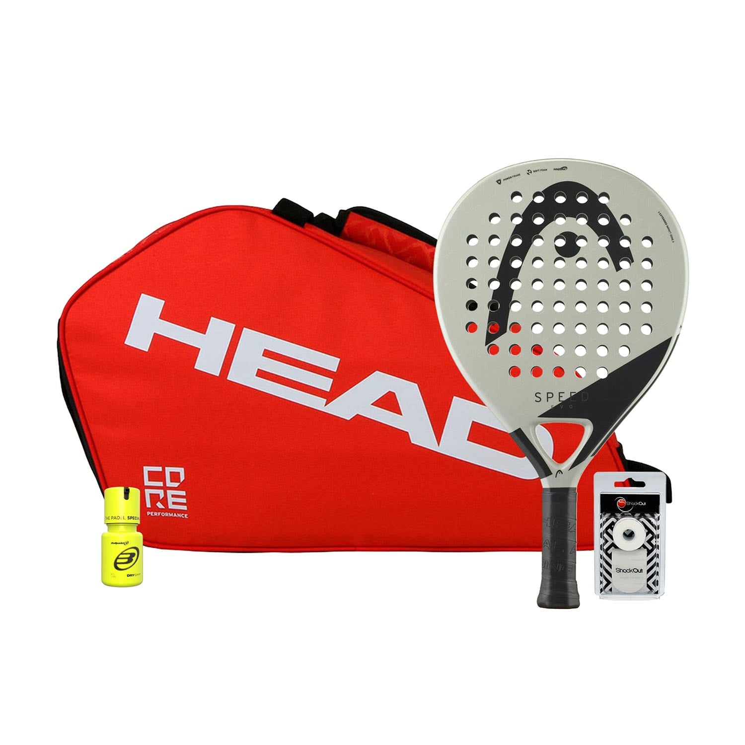 PACK HEAD EVO SPEED PALETERO CORE PADEL COMBI RED