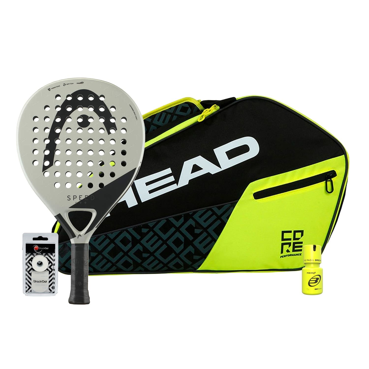 PACK HEAD EVO SPEED PALETERO CORE PADEL COMBI YELLOW
