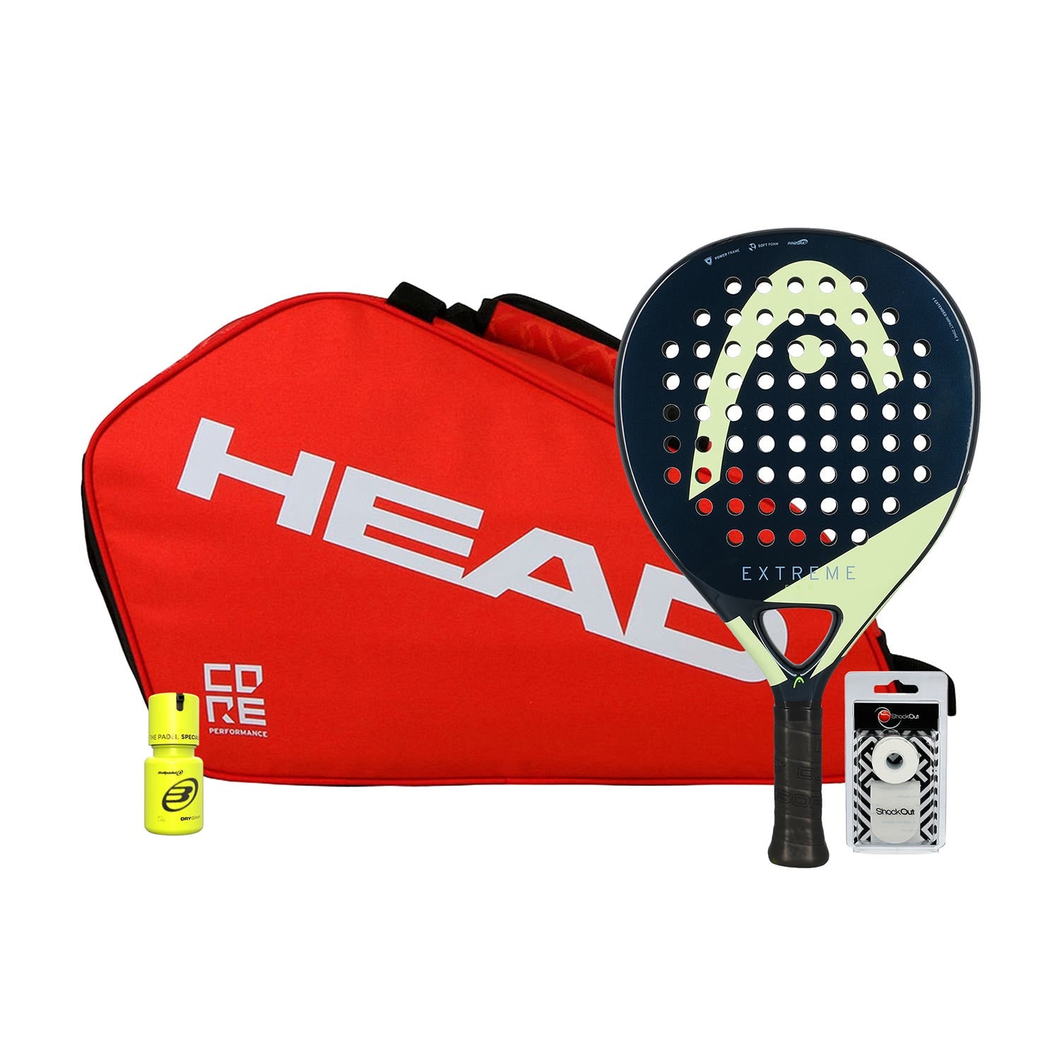 PACK HEAD EVO EXTREME PALETERO CORE PADEL COMBI RED