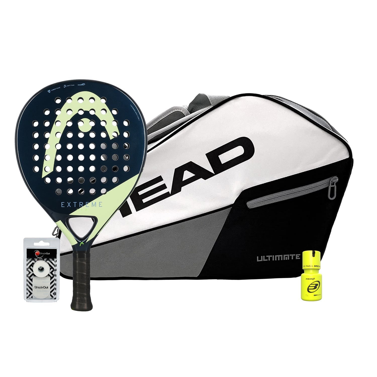 PACK HEAD EVO EXTREME PALETERO CORE PADEL ULTIMATE WHITE