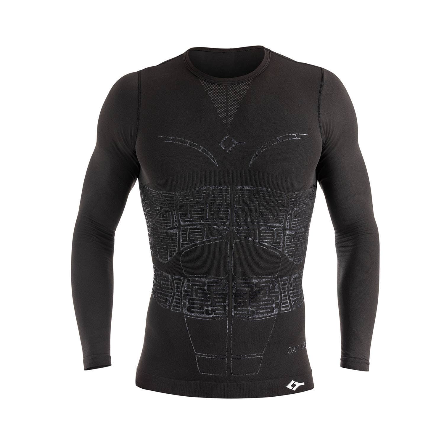 CAMISETA MANGA LARGA FLOKY OXYGEN NEGRO