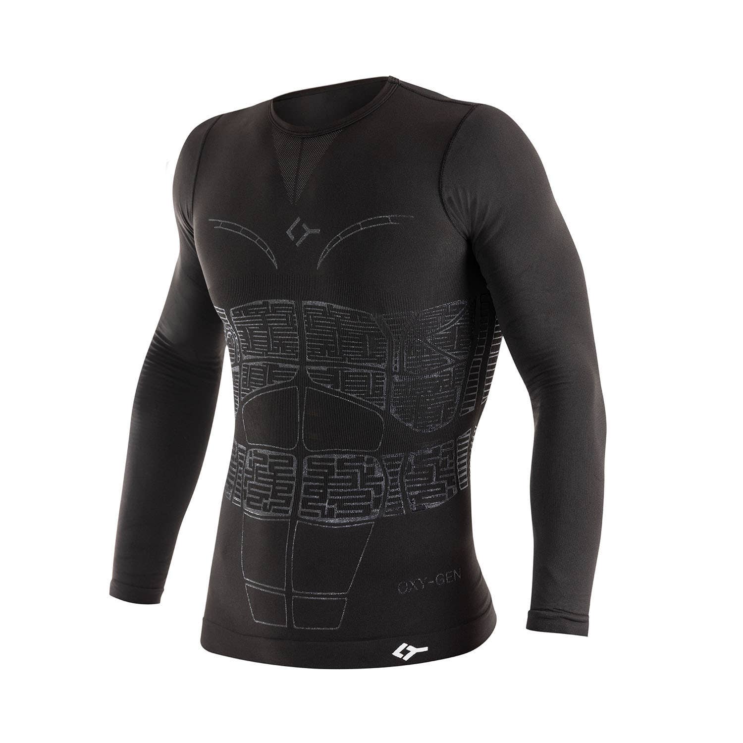 CAMISETA MANGA LARGA FLOKY OXYGEN NEGRO