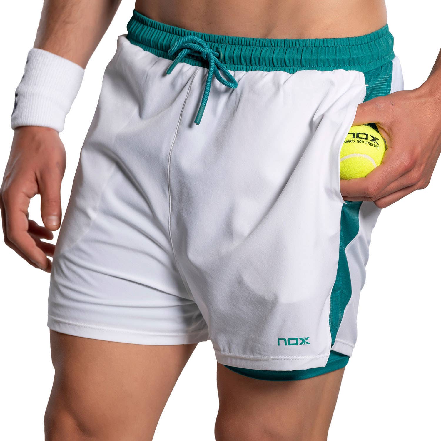 PANTALÓN NOX PRO BLANCO/VERDE