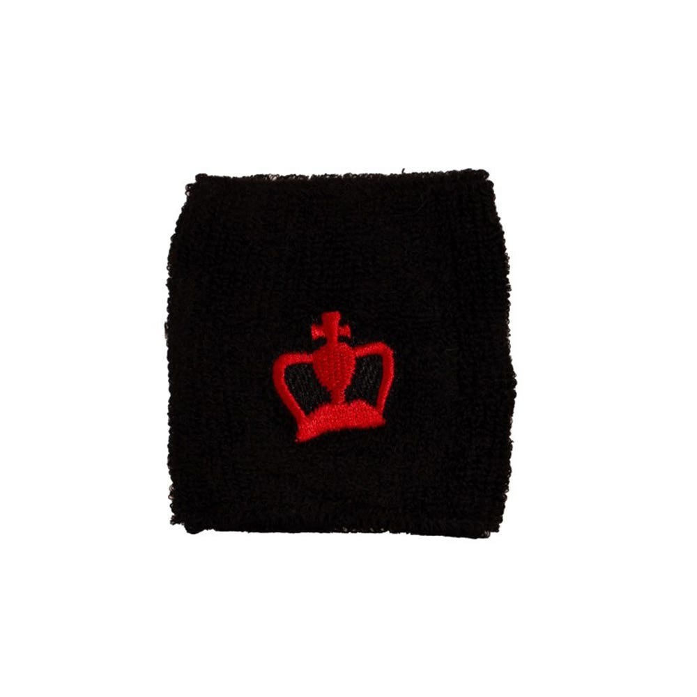 PACK 2 UDS MUÑEQUERAS BLACK CROWN CORTAS NEGRO/ROJO