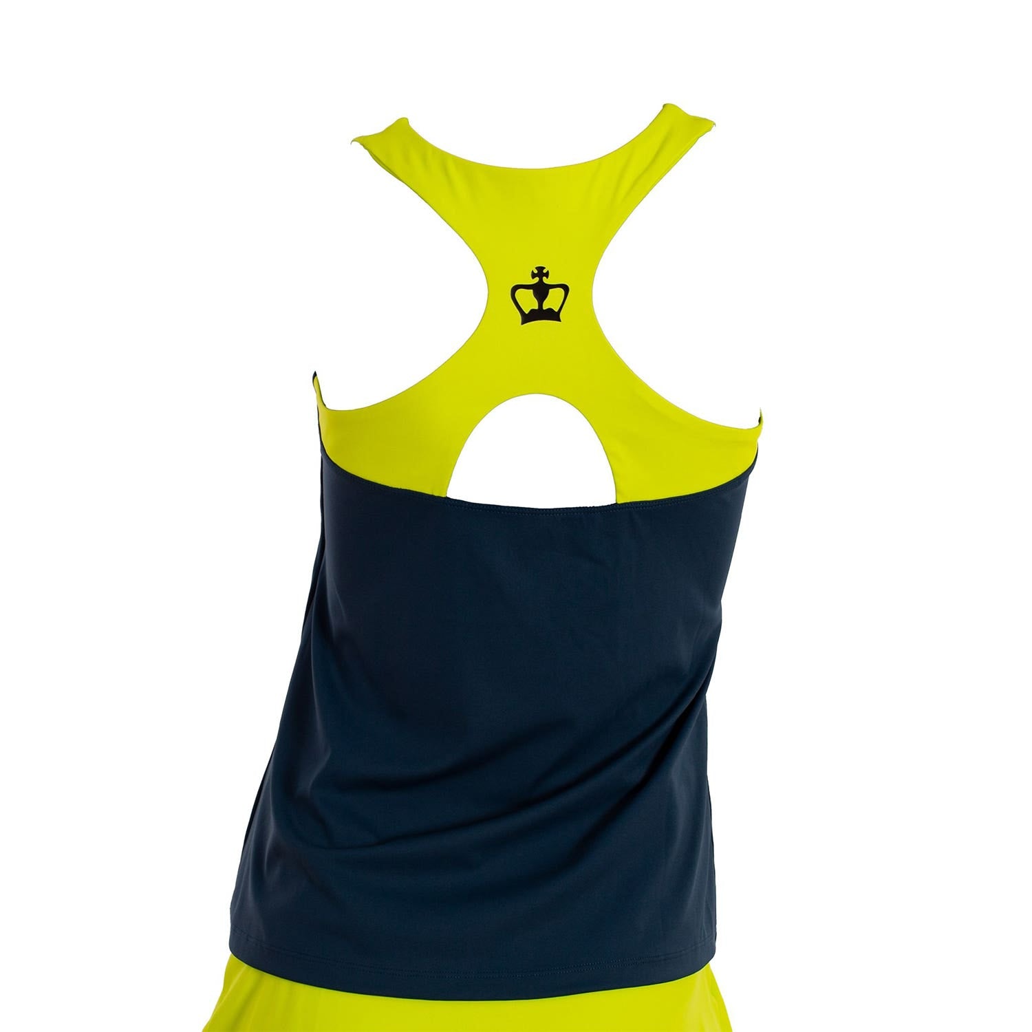 CAMISETA BLACK CROWN RODAS MUJER AZUL/AMARILLO