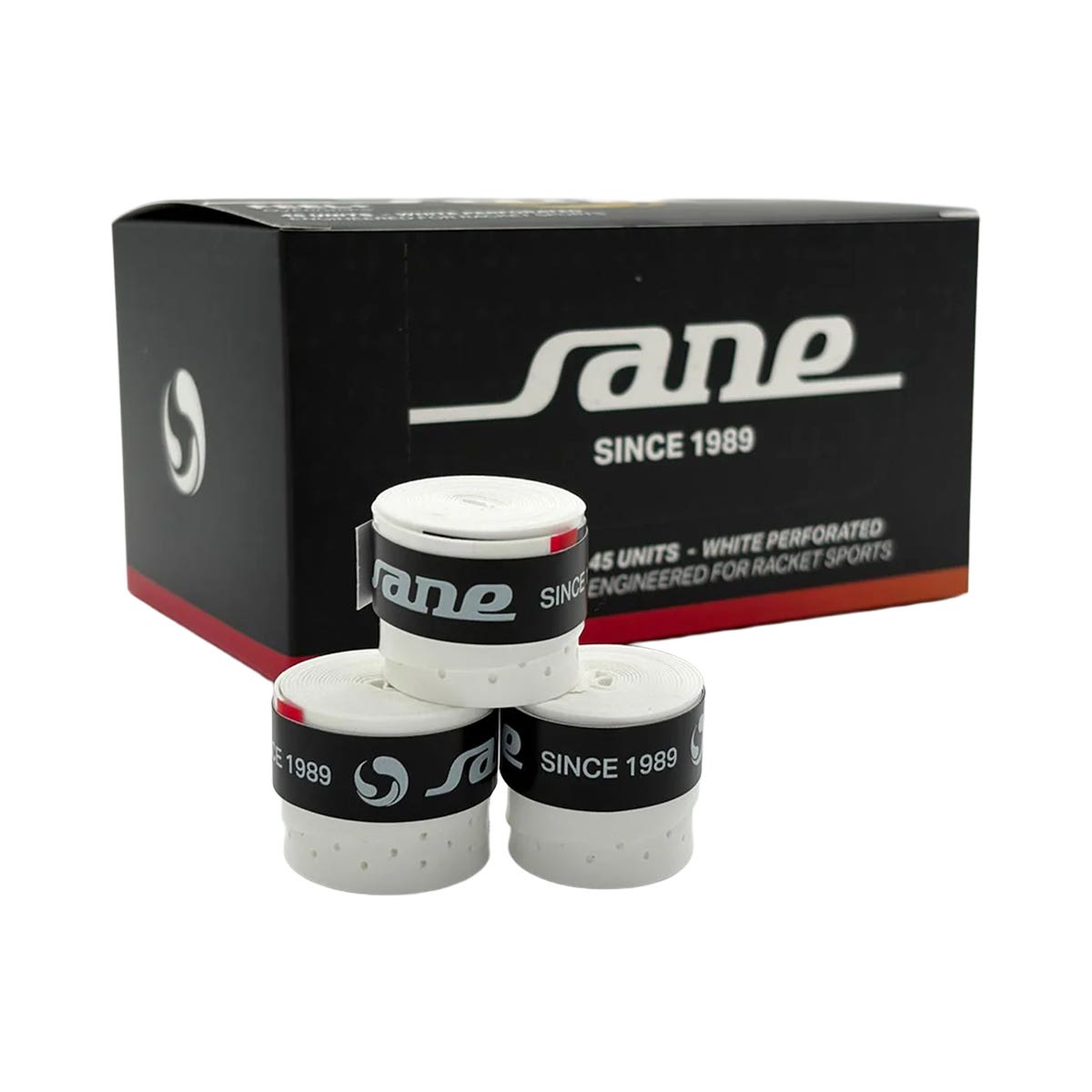 CAJA DE 45 OVERGRIPS SANE FEEL PERFORADOS BLANCOS